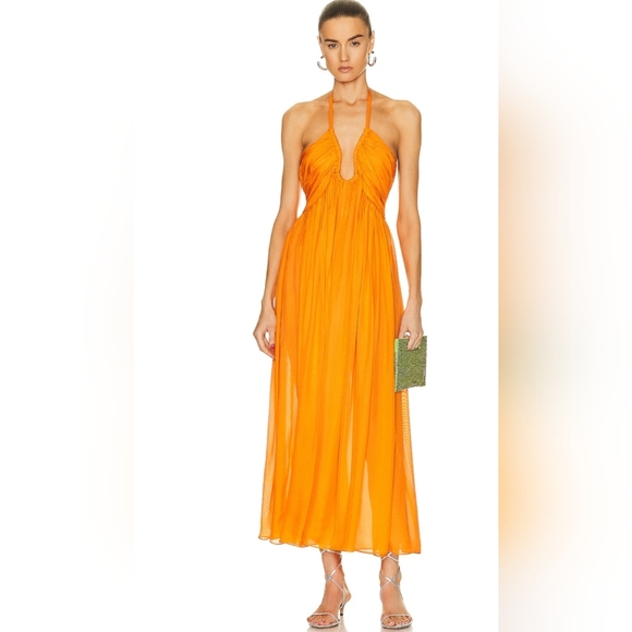 Cult Gaia Sloane Coverup Dress In Papaya Xs Nwt